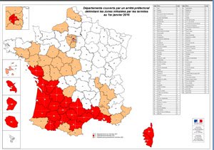 Carte infestation termites DEUX SEVRES